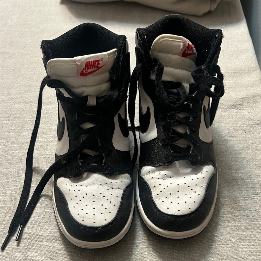 Nike Women's High-Top Sneakers in Black, White & Red